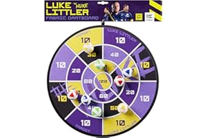 Target Darts Luke Littler Ensemble de Jeu de Fléchettes en Tissu avec Balles Autocollantes pour Enfants | Édition Joueur Ensemble de Jeu de Fléchettes avec 8 Balles Auto-Agrippantes “The Nuke”