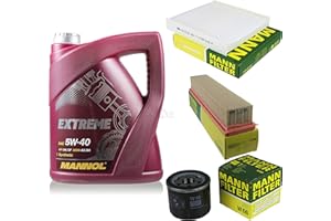 DIEDERICHS Filter Set Inspektionspaket 5 Liter MANNOL Motoröl Extreme 5W-40 API SN/CF MANN-FILTER Luftfilter Innenraumfilter Ölfilter