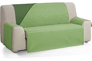 Martina Home - Diamond, Copridivano imbottito, reversibile, verde/verde bottiglia, 3 posti
