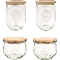 Set De 6 Bocaux De Conservation - 2 X 1400 Ml, 4 X 650 Ml