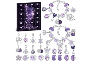 AVAKY Calendario Avvento 2025 Donna Gioielli, Calendario Dell'Avvento Fai da te Kit Bracciale Donna, Calendario Avvento Braccialetti Regalini Natale Bambina Kinder Ragazza