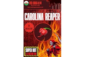 RED DRAGON SEEDS Carolina Reaper Chilli Seeds - Red Reaper Pepper Seeds - Worlds Hottest Chilli Seeds - Red