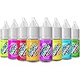 Fantasi Ice 8 x 10ml Vape Juice E Liquid Variety Pack 70VG/30PG | Apple, Blue Raspberry, Cherry, Grape, Mango, Orange, Raspberry, and Watermelon Ice | No Nicotine |