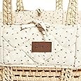 The Little Green Sheep Moses Basket Liner, Cotton, Linen Rice