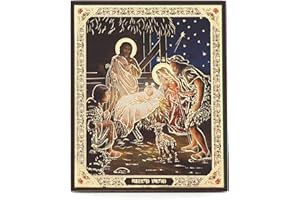 NKlaus Birth of Christ, Christmas Wooden Icon 10 x 12 cm Christian Orthodox 13915