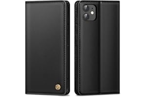 AIMOYU Handyhülle für iPhone 11 Hülle,Premium Lederhülle Schutzhülle Tasche für iPhone 11 Hülle Wallet Kartenfach Standfunktion Klappbar Flip Case für iPhone 11 Hülle,Schwarz