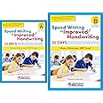 MR script writing Combo - Speed writing in improved handwriting - Book A (For 6-9 years) with Book B (For 9+ years) - 30 Days Handwriting practice books for students and adults