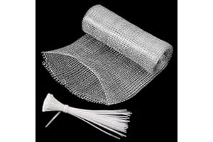 YILIYA 210mm x 6m Rete Metallica Tessuta Rete Metallica Fine Acciaio Inox Maglia del Roditore Foglio della Maglia Tessuta Foro Legare con 50 cavi, per Porte e Finestre Prevengono i Topi di Insetti Roditori