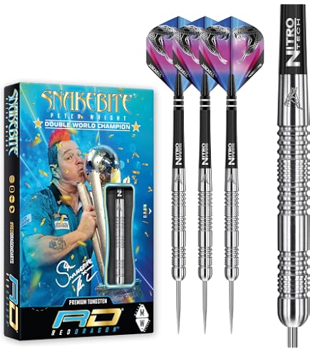 RED DRAGON Peter Wright Snakebite Vyper: 20g Tungsten Darts Set