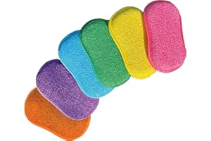 EPONGENIO 5+1 Offert - MYBO TV - Lot de 5 éponges + 1 Offerte Double Faces Réutilisables- Lavables en Machine - Anti Rayure et Multi Surfaces- Multicolores - 11cmx17cm- Vu à la Télé