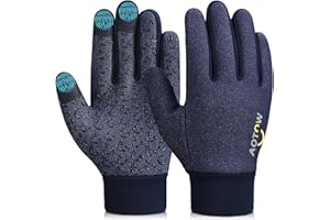 AOTOW Guantes Ciclismo de Invierno para niños - Guantes Deporte Invierno Mitones Termicos Impermeable Pantalla Táctil Antideslizante para Fútbol Sport Esquí Running Niños Niñas 4-12 Años