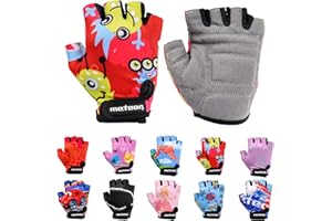 Rękawiczki Rowerowe Dziecięce Rekawiczki dla Dzieci na Rower Ochronne Żelowe Rękawiczki BMX dla Chłopców Dziewczynek na Piesze Wycieczki na Rolki Hulajnogę Meteor