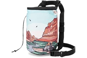 OSO SUPPLY CO OSO Supply - Climbing Chalk Bag for Adults and Kids, Drawstring Closure, Adjustable Waist Belt, Indoor/Outdoor Training, Rock Climbing, Bouldering or Weightlifting