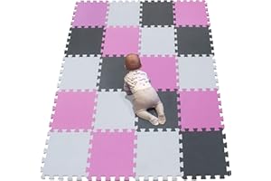 YIMINYUER® 20 Piezas (30cmx30cmx1cm Cada Pieza), Infantiles Alfombrillas para Puzzles, Bebés Alfombras Puzzles y Juegos, Niños Alfombra Puzzle Bebe R01R03R12G301020