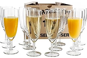 Van Well - Set di 12 bicchieri da spumante Royalty, 0,1 l, diametro 50 mm, altezza 160 mm, calici da champagne e prosecco, per feste e ristoranti