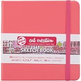Royal Talens Art Creation sketchbook, 80 sheets, 12 x 12 cm, coral red