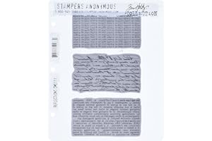 STAMPERS ANONYMOUS Tim Holtz 7 x 8.5-inch Cling Rubber Stamp Set Reflections