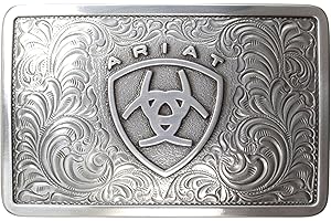 ARIAT Men's Rectangle Filagree Shield Buckle