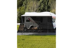 FoundGo Pare-Soleil pour Camping-Car [200x430cm 220g/㎡ HDPE] 75% Blocage de la Vue Paroi Auvent INCL. 4X Clous de Sol + 4X Corde élastique + 1x Sac de Transport (Hauteur x Largeur)