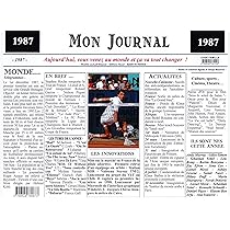 Affiche Année 1986 Journal De Naissance Cadeau Vintage