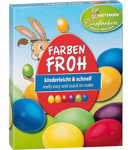 Colorante Per Uova Heitmann - Kit Con 5 Colori Liquidi + Stencil Per Decorazioni - Foto 5