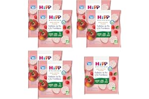 HiPP - Galettes de Riz à la Framboise dès 10 mois - 7 sachets de 30 g