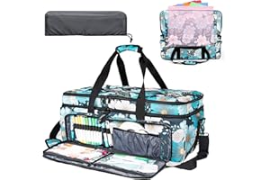 AMOIGEE Double-Layer Carrying Case for Cricut Maker 3/Maker/Explore 3/Explore Air 2, Tote Carrying Bag for Cricut Accessories