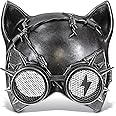 Attitude Studio Steampunk Metallic Cat Mask Costume With Goggle Eye Wear