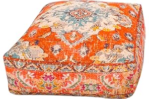 ‎MANDALA LIFE ART Mandala Life ART Bohemian Yoga Dekor Boden Kissenbezug - 60x20 cm - Quadratisch Meditation Kissenbezug - Bedruckter Baumwollte Hocker