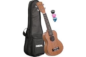 Cascha HH 2026 premium soprano ukulele with bag and plectrums
