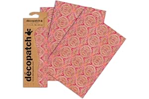 Decopatch – Papel de círculo mosaicos, 3 unidades, rojo/dorado
