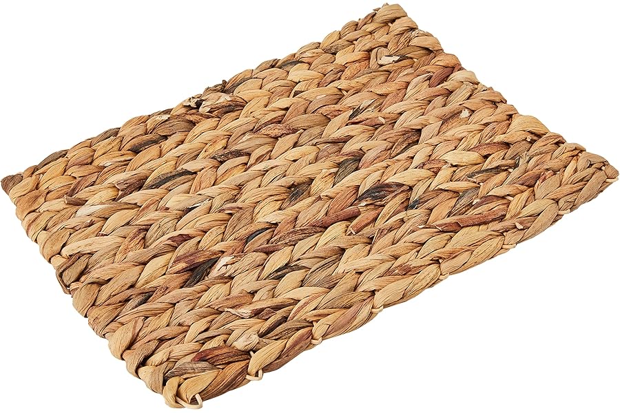 Rosewood Naturals Chill 'n' Chew Mat, Small Animal Bed, Shelf Liner and Chew Toy, Natural Materials Hand Woven for Small Animals, 33cm x 24cm