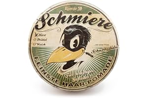 SCHMIERE FEINSTE HAAR-POMADE Rumble59 - Schmiere Pomade Herren - Klassiker mit Orangenduft - 140 ml, starker Halt - wachsbasierte Haar Pomade für dicke und widerspenstige Haare - Hairstyling Made in Germany