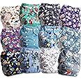 Littles and Bloomz Baby Reusable Pocket Nappy Cloth Diaper, Standard Popper, 12 Nappies, FLP2-1204