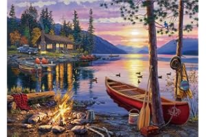 AveJoys Puzzle 1000 Teile Erwachsene Sonnenuntergang am See 70 x 50 cm Puzzles für Erwachsene Lernspiel Herausforderung Spielzeug 1000-teilige Puzzles für Erwachsene Kinder