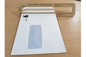 STICKY ART UK Royal Mail PIP Postage Size Guide - Large & Small Letter Templates - Pricing Guide Height - PPI
