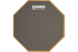 Evans RealFeel – träningsdyna för trumma – trumdyna – trummisdyna – tuggummi, ensidig, monterbar, 15 cm