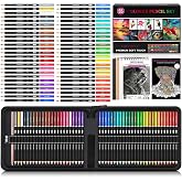 HIFORNY Colored Pencils Set of 55 for Adults - 50 Soft Core Colored Pencils with Sketchbook, Coloring Book, Blender, Sharpene