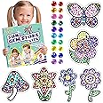 atydkug Suncatcher Craft Sets for Children, Craft DIY Diamond Toys for Girls, 6 Pieces Flowers Gemstone Art Painting Sets by Numbers 5D Gemstone Diamond Art Craft Kits for Boys 6-12