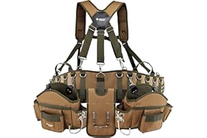 JACKSON PALMER Professional Tool Belt - Tan & Green (Comfort Rig Tan & Green)
