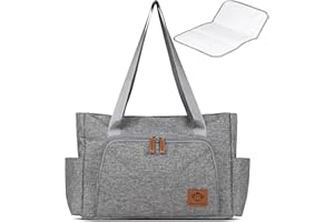 Micu Micu Bolso Carro Bebé, Bolso Maternidad Hospital con Cambiador Bebé Portátil, Bolso Organizador de Gran Capacidad, Tejido Impermeable, 50x14x30cm