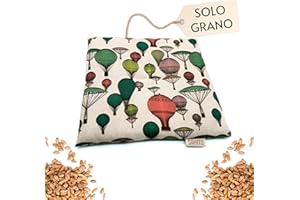 SAKITO Cuscino Riscaldabile Termico Inodore - Borsa Semini Riscaldanti per Microonde (25x25 cm)