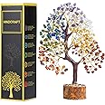 HindCraft Seven Chakra Tree of Life | Decorative Artificial Crystal Tree for Home & Office | Feng Shui Prosperity Tree for Living Room & Hall | Gift for Men & Women – Housewarming & Anniversary