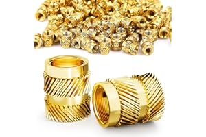 Ziamzra M4x8x6 mosiężna wkładka gwintowana 50 sztuk mosiężnych tulejek gwintowanych radełkowane do formowania wtryskowego Druk 3D Termoplastyczna obudowa z tworzywa sztucznego Loptop