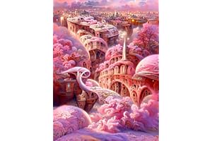 KUIZHEN Full Drill Diamond Malerei, 5D DIY Diamant Painting, 30 x 40cm DIY Diamond Schöne Stickerei Malerei Kreuzstich für Home Wall Decor (Fantasy Schloss)