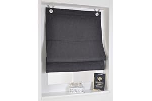 KUTTI Tenda a pacchetto con occhielli Dimout, di colore antracite, larghezza circa 45 cm x altezza circa 130 cm