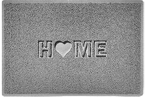 Nicoman LOVE at HOME wycieraczka 90 x 60 cm, cicha, szara, wytrzymała, antypoślizgowa, wewnątrz/na zewnątrz, mata podłogowa, dom, patio, ogród, ogród zimowy, dom serce