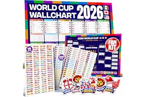 World Cup Wall Chart 2026 Interactive Kit (England Edition) – A1 Football Championship Wall Planner, 288 Team Progression Sti