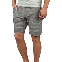 BLEND Herren Chino Shorts Bermuda - Elastische Kurzhose Mit Kordelzug & Lederdetails