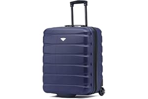 Flight Knight Lekki 2-kołowy twardy futerał ABS walizka kabinowa bagaż podręczny zatwierdzony dla ponad 100 linii lotniczych, w tym British Airways, Ryanair i easyJet, zatwierdzone bezpłatne